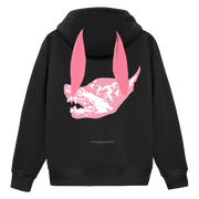 Rhinestone zip-up bunny hoodie