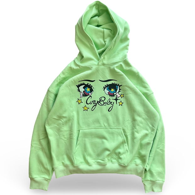 Seafoam Green Crybaby velour hoodie [limited edition]