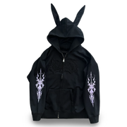 Knighted velour bunny hoodie