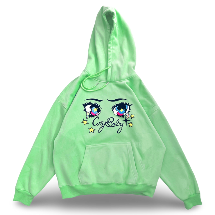 Pastel Green Crybaby Velour hoodie presale