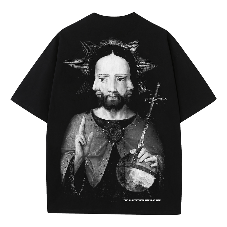 Trifacial Jesus heavyweight t-shirt