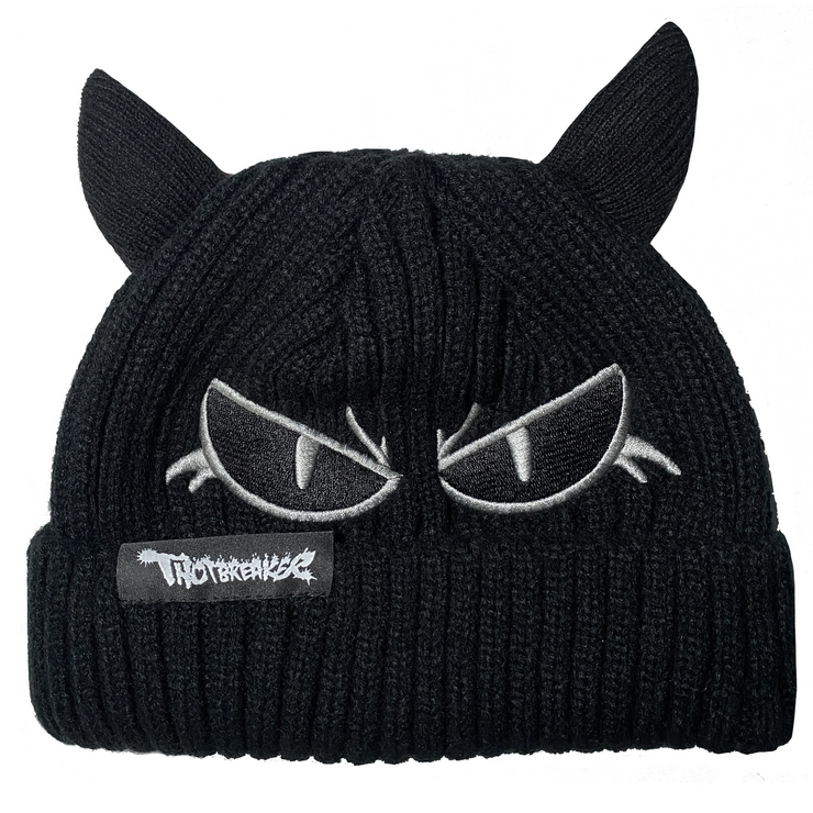 Black Hollows Horned Beanie